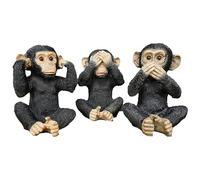 Gifts Direct 2 U Set Of 3 Wise Monkeys See No Evil, Hear No Evil, Speak No Evil Ornament Figurines