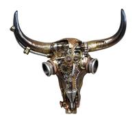 Gifts Direct 2 U Steampunk Buffalo Head Wall Ornament Rustic Industrial Decor Mechanical Resin