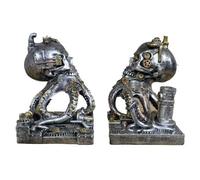 Gifts Direct 2 U Steampunk Octopus Skull Bookends