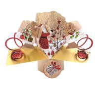 Gifts Direct 2 U Suki Gifts 3D Christmas Pop Up Card - Santa With Tree