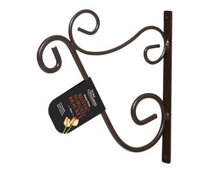 Gifts Direct 2 U Tom Chambers Rustic Forged Hanging Basket Bracket, Heavy Duty for Baskets up to 35cm, Single Outdoor Bracket, Garden Patio Decor