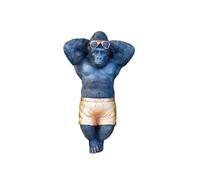 Gifts Direct 2 U Unique Novelty Chilling Gorilla Resin Ornament, Fun Animal Statue for Home or Garden Decor - Charming Modern Stylish Decoration