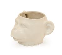 Gifts Direct 2 U White Ceramic Monkey Face Pot Vase