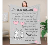 Gifts fo Best Friend - Flannel Blankets Birthday Gifts for Friend, Personalised Blanket Gifts for Friend, Gifts for Friends Women Best Friends Birthday Christmas Friendship Gifts
