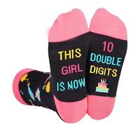 Gifts for 10 Year Olds Girls Socks, Ideas Novelty Funny Funky Odd Sock, 10 Year Old Gift for Girls Birthday Socks, Presents for Girl Kids Granddaughter Stocking Fillers Happy 10th Birthday Gifts