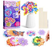 Gifts for 4 5 6 7 8 9 10 Year Old Girls, Arts and Crafts Kits for Kids Poke-in Art Flower Bouquet Girls Birthday Presents Toys Age 4, 5, 6, 7, 8, 9, 10 Creative Toys for 4-10 Year Old Girl Boys
