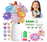 Gifts for 5 6 7 8 9 10 Year Old Girls, Diamond Art Flower Bouquet Arts and Crafts Kits for Kids Girls Birthday Presents Toys Age 5, 6, 7, 8, 9, 10 Creative Fun Toys for 5-10 Year Old Girl Gifts