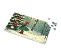 Gifts For 5 Year Old Girls A Child Decorates A Snowy Christmas Tree In A Winter Forest Picture Puzzle Outfoxed Game For Kids 300 Piece Puzzle(1000PCS)