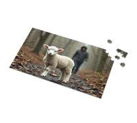 Gifts For 5 Year Old Girls Adorable Lamb In The Forest Picture Puzzle Puzzle Spot It Game For Kids(1000PCS)