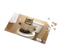 Gifts For 5 Year Old Girls Cat On Toilet: A Daily Newspaper Reader Picture Puzzle Toys Under 10 Dollars 1000 Piece Puzzle For Adults(300PCS)