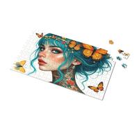 Gifts For 5 Year Old Girls Floral Fantasy: A Woman With Butterflies And Flowers Picture Puzzle Toys Under 10 Dollars Activity Books For Kids Ages(300PCS)