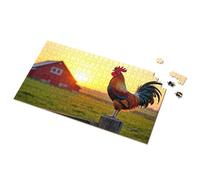 Gifts For 5 Year Old Girls Rooster Crowing At Sunset On The Farm Picture Puzzle 300 Piece Puzzles Puzzle Board(1000PCS)