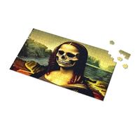 Gifts For 5 Year Old Girls Skull Of Mona Lisa: A Mysterious Transformation Picture Puzzle 300 Piece Puzzles Puzzle Board(1000PCS)