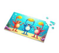 Gifts For 5 Year Old Girls Three Colorful Creatures Holding Seashells Underwater. Picture Puzzle 500 Piece Jigsaw Puzzles Puzzles For Adults 1000 P(1000PCS)