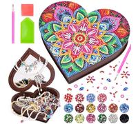 Gifts for 6 7 8 9 10 Year Old Girls: Arts and Crafts for Kids Age 5-12 Birthday Presents, Diamond Art Jewellery Box Craft for Girls, Diamond Painting Craft Kits Creative Activities Toys for Kids