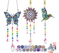 Gifts for 6 7 8 9 10 Year Old Girls Boy: Arts and Crafts Toy for Kids Age 8-10 Diamond Painting Kits Presents for 5-12 Year Old Girl Toys Wind Chime Crystal Suncatchers for Windows Garden Decorations