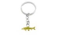 gifts for all F41 Barbel Fish GOLD CHROME FINISH English Pewter on a split ring keyring