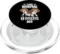 Gifts For Beagle Lovers Dog Mom I Was Normal 2 Beagles Ago PopSockets PopGrip for MagSafe