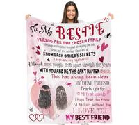 Gifts for Bestie Soft Cozy Best Bestie Gifts Blanket To My Bestie Fleece Flannel Throw Blankets Best Bestie Ever Good Friendship Gifts Blanket for Besties Soul Sister BFF Girls Women, 130x152 cm