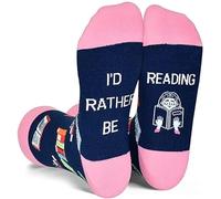 Gifts for Book Lovers,I'd Rather Be Reading Socks for Women Girls,Bookish Gifts Funny Socks for Birthday Christmas Thanksgiving