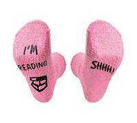 Gifts for Book Lovers with Pink Books Socks,Book Lovers Gifts with Funny Fluffy Socks,Reading Accessories for Books Passioners,Women Booklovers Gift,Women Readings Booklovers Presents