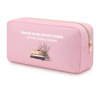 Gifts for Book Lovers Women Oxford Cloth Cosmetic Bag Book Club Gifts for Women Girl Friend Bookish Book Club Readers Librarians Bookworms Christmas Birthday Book Themed Gifts Makeup Pouch