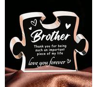 Gifts for Brother, Birthday Gifts for Brother from Sister Brother, 4.9 x 3.7 inch Acrylic Block, Christmas Graduation Wedding Gifts for Brothers, Best Brother Gifts Ideas