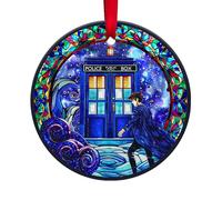 Gifts for Christmas, Christmas Tree Ceramic Hanging Ornament 2 Sided, Decor Ornament for Car, Party, Office - Doctor Movie 1