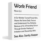 Gifts for Colleagues Women Wood Sign Plaque for Work Friends from Colleague Leaving Farewell Gift for Birthday Thanksgiving Day Appreciation Square Plaque Women Work Bestie Friends
