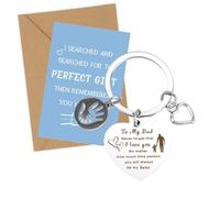Gifts For Dad Christmas Keyring Keychain Gift Birthday Presents From Daughter Son Children Kids To My Dad Gifts Idea For Father Daddy Step Dads Men Male Thank You Keyring With Card Fathers Day