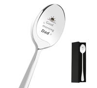 Gifts for Dad Daddy from Daughter Son Best Dad Fathers Day Birthday Christmas Valentines Thanksgiving Gifts Thoughtful Coffee Lovers Tea Lovers Gift Steel Mental Spoon Presents for Daddy Engraved