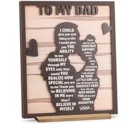 Gifts for Dad from Daughter, Best Dad Ever Gifts, Father s Day Gifts for Dad from Daughter, Daddy Gift Ideas, Dad Christmas Gifts Birthday Gifts, Dad and Daughter Gifts Wooden Silhouette Sign Plaque