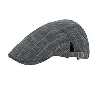 Gifts for Daughter Men Women British Classic Retro Flat Cap Unisex Washed Adjustable Twill Canvas Plate Hat Spring Autumn Outdoor Lightweight Peaked Caps Solid Breathable Comfortable Gatsby Caps Grey