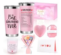 Gifts for Girlfriend, Christmas Birthday Gifts for Girlfriend Women Her, 1 Year Gifts for GF Anniversary, Best Girlfriend Ever Tumbler Gift Set, Coolest I Love You Presents,I Love My GF Couple Present