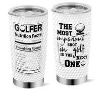 Gifts for Golfers - Funny Golf Ideas for Men Dad Husband Boyfriend Grandpa - 20oz Insulated Stainless Steel Golf Coffee Travel Mug Tumbler Cup - Birthday Valentine Fathers Day White Elephant Christmas