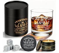 Gifts for Grandad - Unique Whisky Gift Set for Grandfather & Men, Whisky Glass Gift for Grandad, Thoughtful Grandpa Gift Idea for Birthday, Christmas, Father's Day