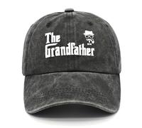 Gifts for Grandfather, Grandpa Hat, Grandfather Birthday Father Day Ideas, Adjustable Embroidered Baseball Cap, Grey, L
