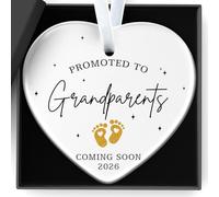 Gifts For Grandma Personalised Ceramic Sign Promoted To Grandparents Coming Soon 2026 For New Born Boy Girl Grandma Presents For Birthday, Christmas, Thanksgiving Plaque Home, Office Decoration