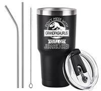 Gifts for Grandpa, Grandpasaurus Travel Mug Don't Mess with Grandpasaurus You'll Get Jurasskicked Travel Tumbler Mug Birthday Father's Day Gifts for Grandpa from Granddaughter Grandson Grandchild 30OZ
