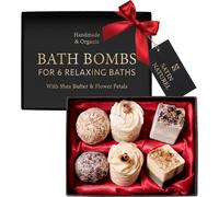 Gifts for Her 6X Organic Handmade Bath Bombs with Natural Essential Oil - Gifts