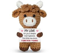 Gifts for Her Him Girlfriend Boyfriend, Anniversary Wedding Gift for Wife Husband, Romantic I Love You, Birthday, Christmas, Valentines Gifts for Couples Women Men, My Love Highland Cow Doll