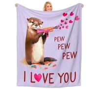 Gifts for Her or Him, Anniversary Wedding Birthday Gifts for Wife Husband, Romantic Gift for Couples Purple Throws Blanket, Engagement Presents for Girlfriend or Boyfriend,I Love You
