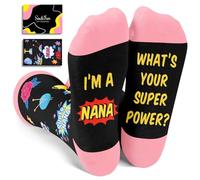 Gifts for Her Women - Mothers Day Socks, Gifts for Mom Grandma, Stocking Stuffers, I'm a Nana What's Your Super Power, M