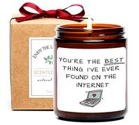 Gifts for Him Candle Romantic Gift for Her/Him Girlfriend Boyfriend Birthday Anniversary Valentine's Day Gifts Best Thing I Found on The Internet Candles Valentines Funny Sandalwood Rose Scented, 7oz