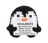 Gifts for Him Her Boyfriend Girlfriend, To My Love Handmade Crochet Penguin Present, Anniversary Wedding Birthday Gift for Women Men, Romantic Fathers Day I Love You Gift for Couple Wife Husband