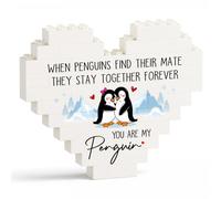 Gifts for Him Her - Building Block Plaque, I Love You Gifts for Him Her Boyfriend Girlfriend, Anniversary Wedding Gift for Wife Husband Couple, Romantic Valentines Birthday Present for Women Men