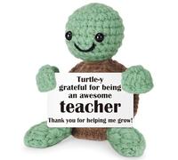 Gifts for Him Her Crochet Turtle, Handmade Positive Turtle Gift for Women Men Couples Wife Husband, Romantic for Boyfriend Girlfriend, Funny Valentine’s Day Birthday Christmas Decorations for Home