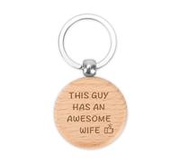 Gifts for Husband Wooden Keyring Easter Gifts Husband Birthday Gift from Wife Easter Basket Fillers Couples 1st Wedding Anniversary Present Engagement Ideas Father's Day Presents Special Christmas