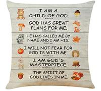 Gifts for Kids Bible Verse Quote Throw Pillow Covers,I Am A Child Of God Pillow case Cushion Case for Nursery Playroom Classroom,Kids Birthday Gift Ideas from Mom, Present for Christian Kids Christmas