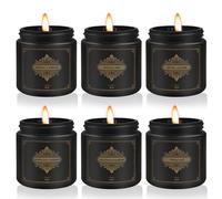 Gifts for Men,6 Pack Scented Candles for Men, Scented Candles Set Soy Candles for Home Him,Father's Day Gifts, Scents of Rosemary/Fresh Rose/Cedar Teak/Grapefruit/Rose & Pomegranate Berry/Fig